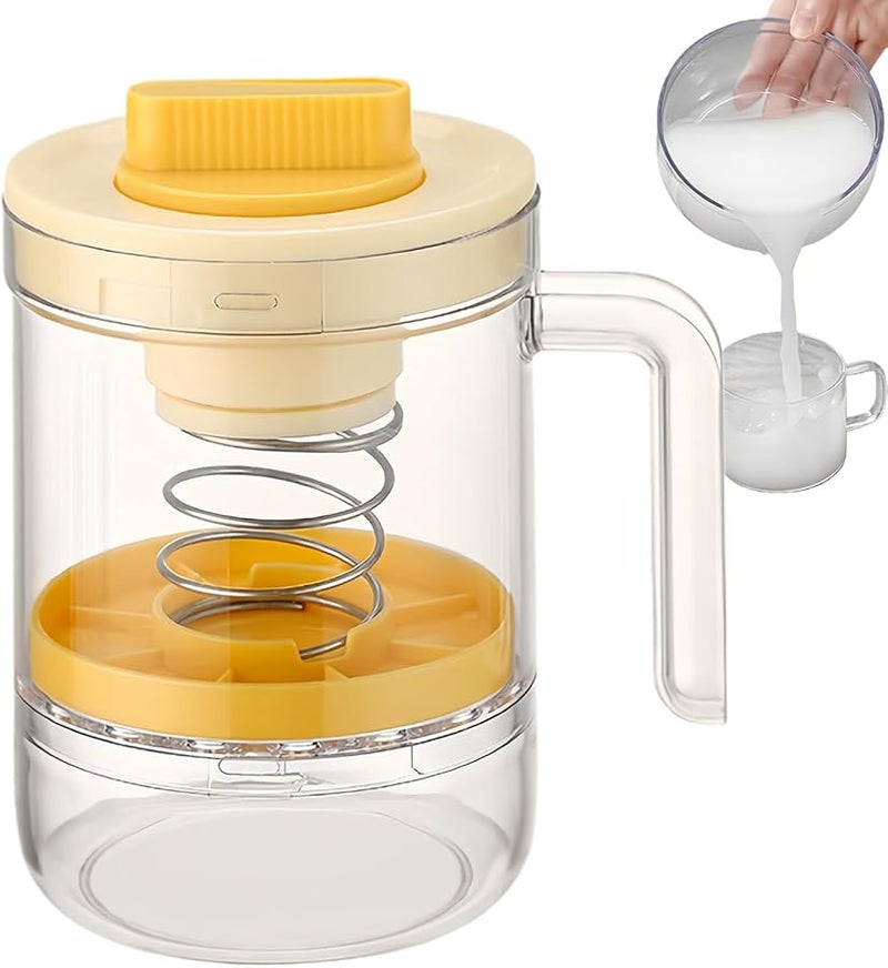 Yellow Cream Cheese Filter Fine Mesh Strainer Foldable Bowl Leak Free Multi Layer Filtration Portable - Image 1